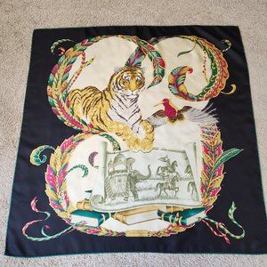 Salvatore Ferragamo tiger silk scarf